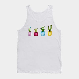 Colorful Flowered Cacti Tank Top